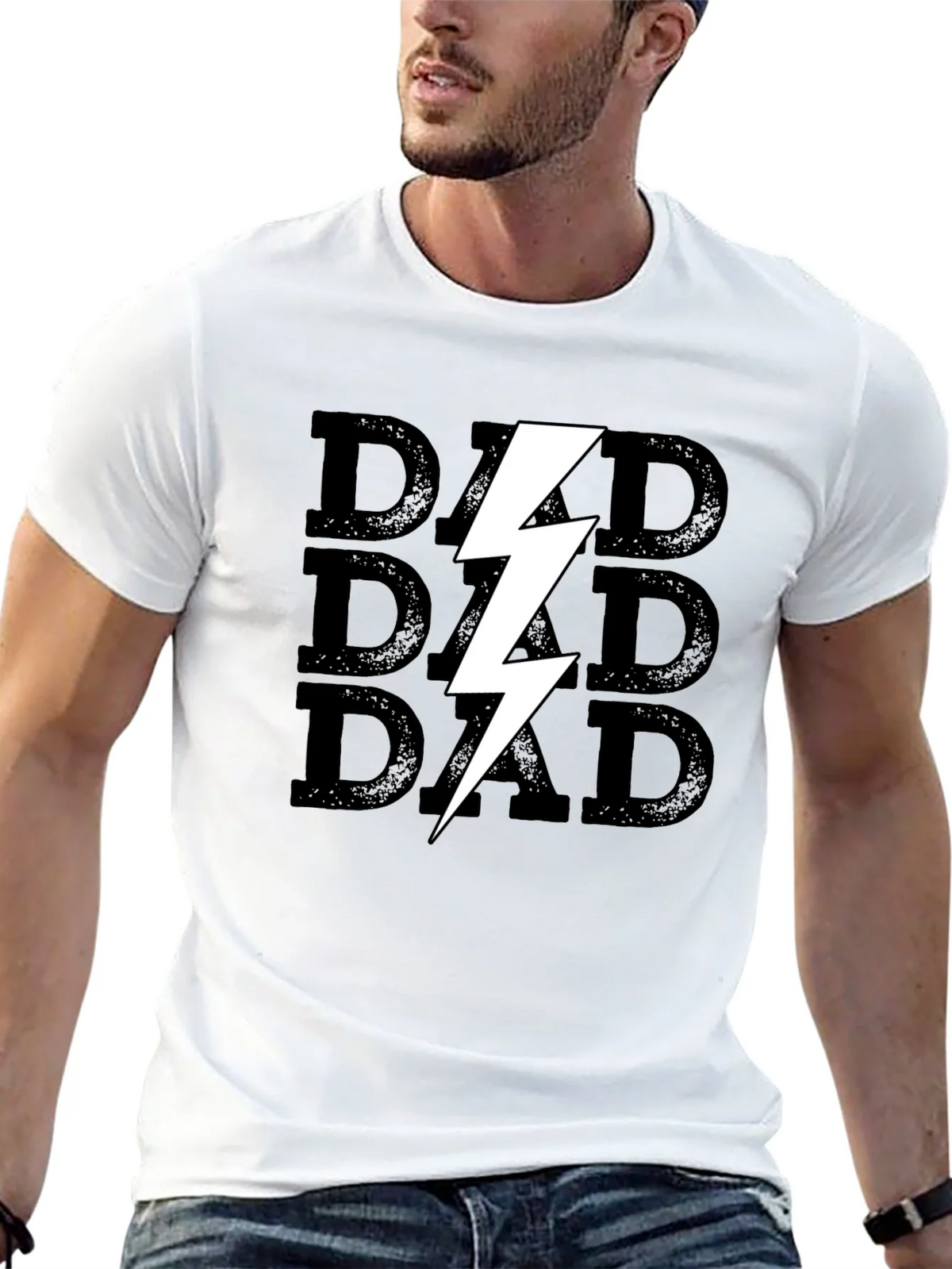 Dad Lightning Bolt Graphic T-Shirt product image 12