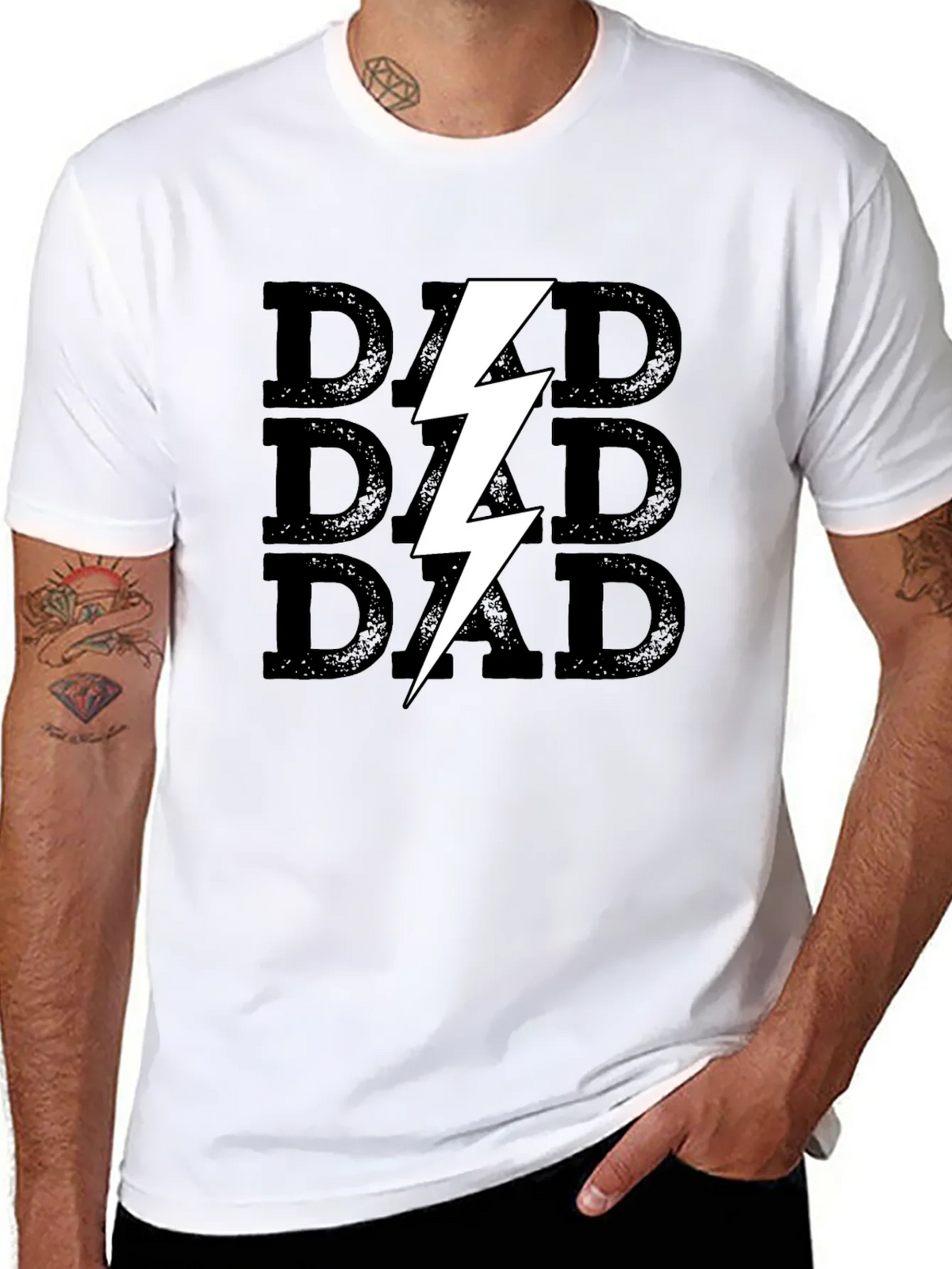 Dad Lightning Bolt Graphic T-Shirt product image 7