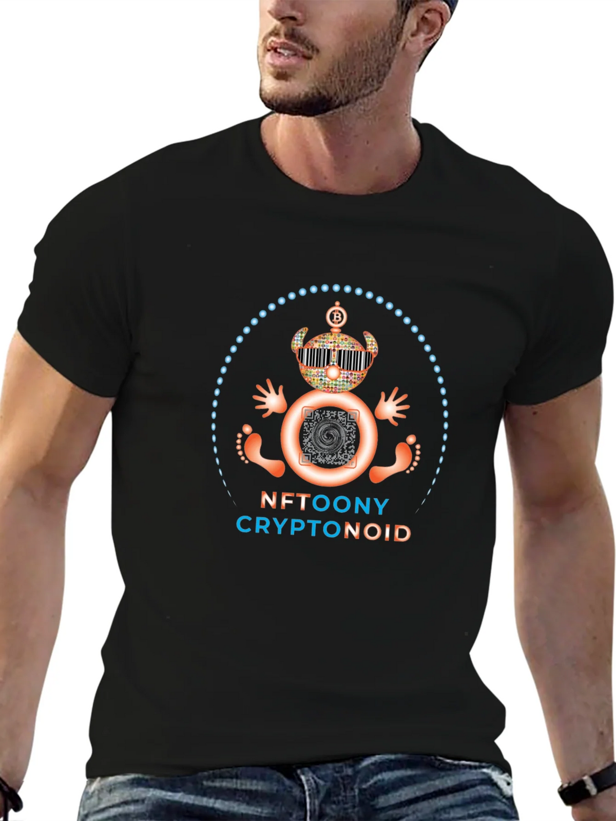 NFT Toony Cryptonoid Graphic Tee - Black product image 5
