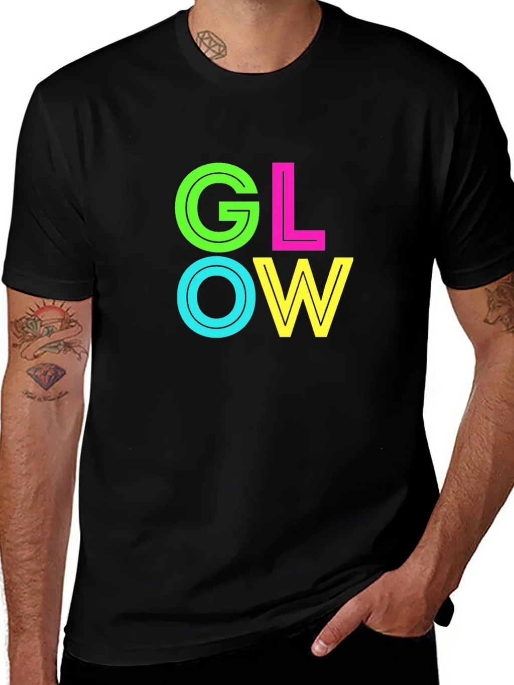 Glow Graphic Black T-Shirt product image 1