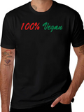 100% Vegan Graphic Tee - Black product image 1