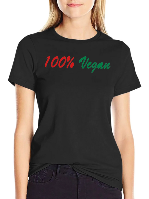 100% Vegan Graphic Tee - Black product image 2