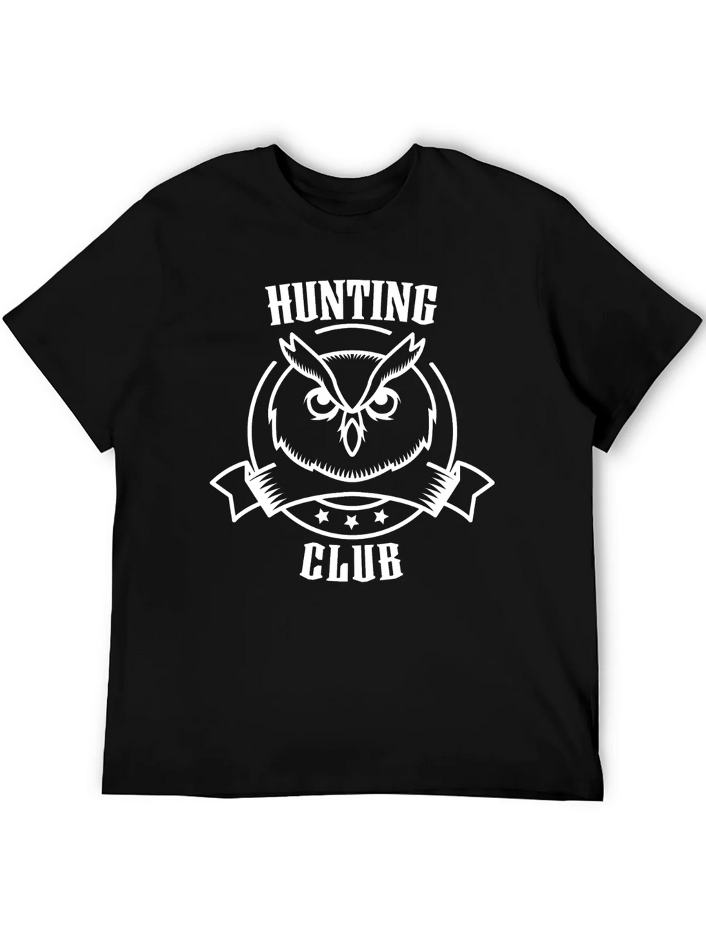 Hunting Club Owl T-Shirt - Black Cotton Tee product image 5