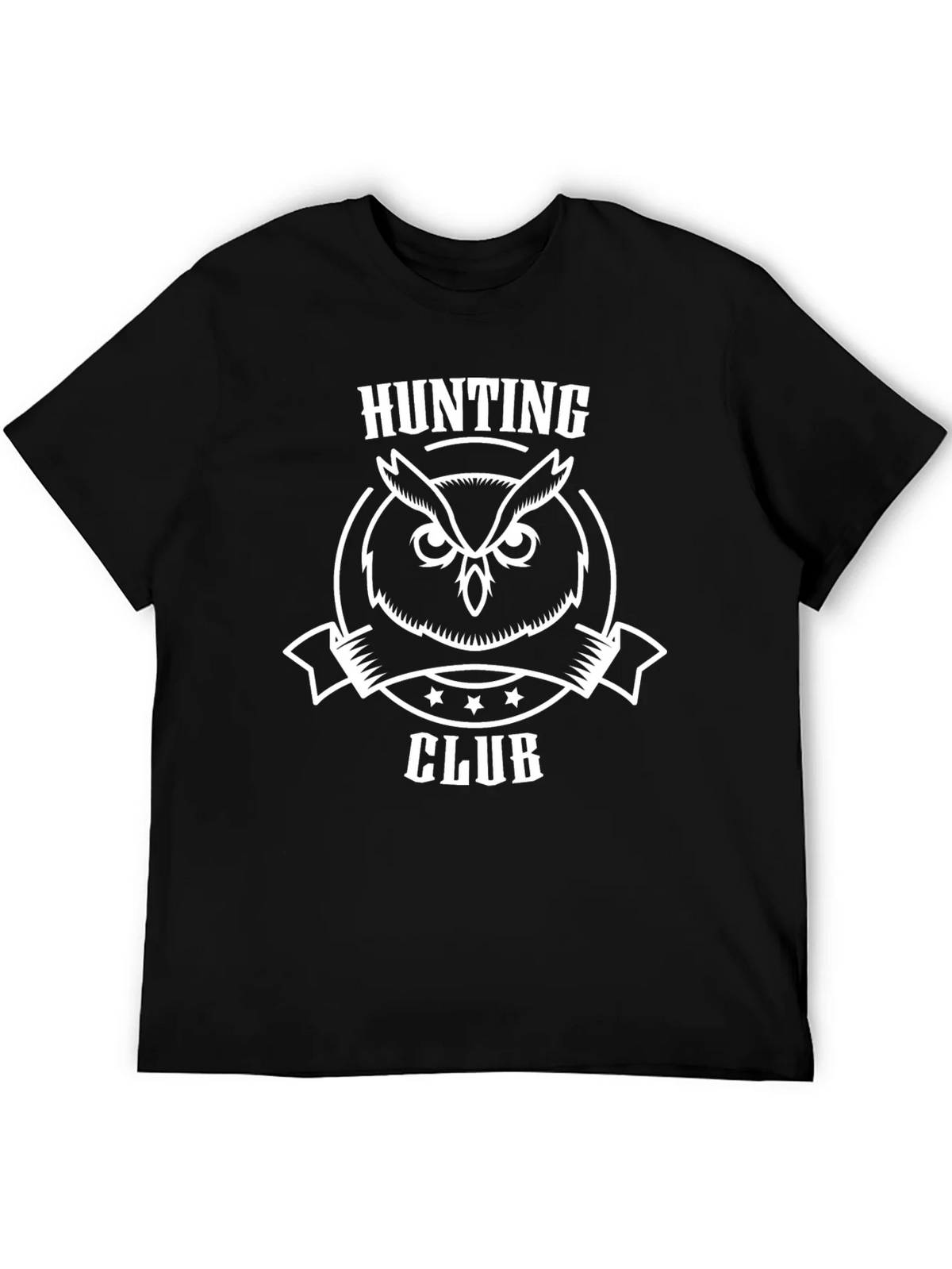 Hunting Club Owl T-Shirt - Black Cotton Tee product image 5