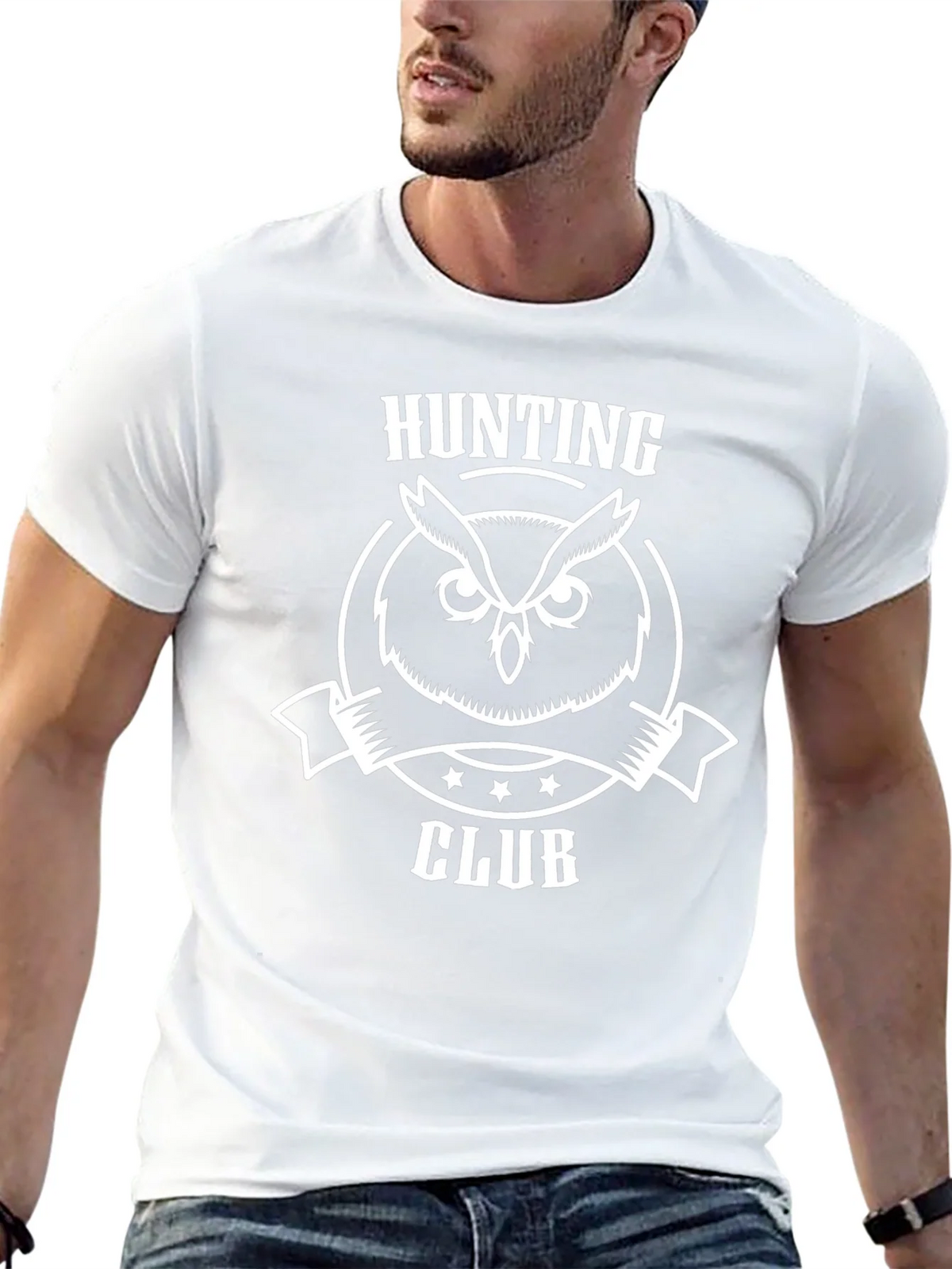 Hunting Club Owl T-Shirt - Black Cotton Tee product image 12