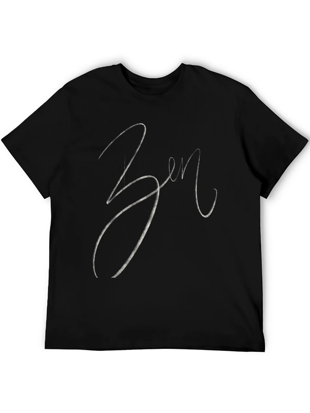 Zen Script Tee - Stylish Black Cotton Blend T-Shirt product image 5