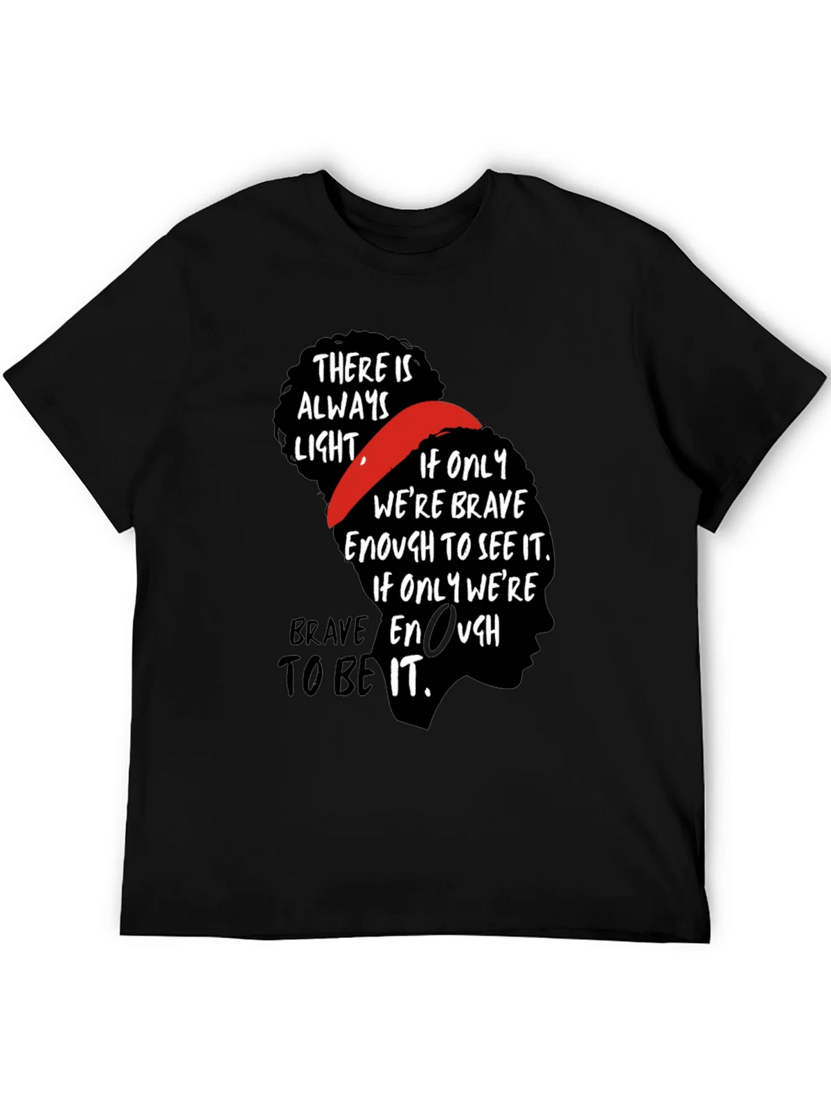 Inspirational Bravery Graphic Tee - Black product image 5