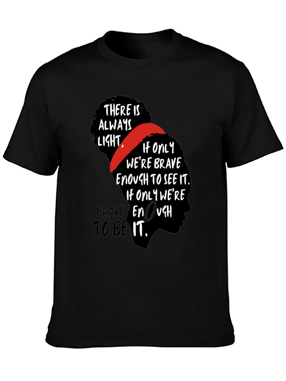 Inspirational Bravery Graphic Tee - Black product image 3