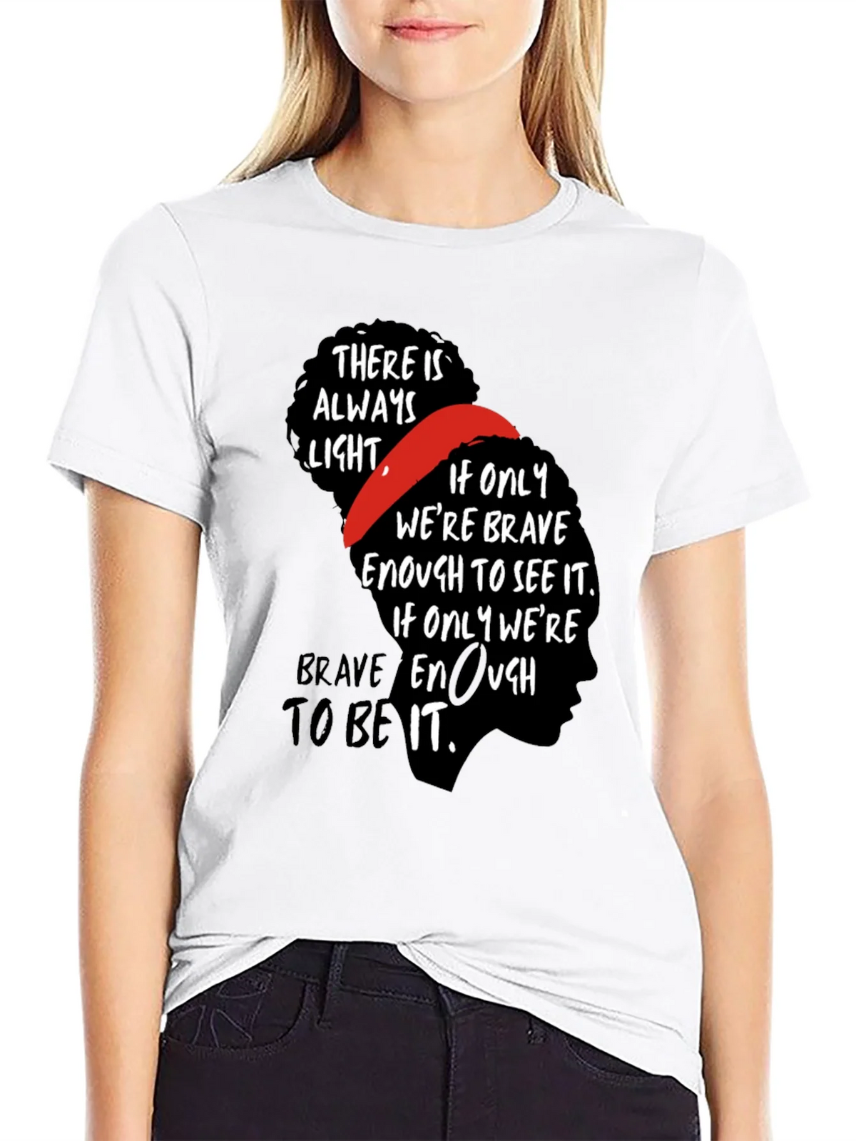 Inspirational Bravery Graphic Tee - Black product image 8