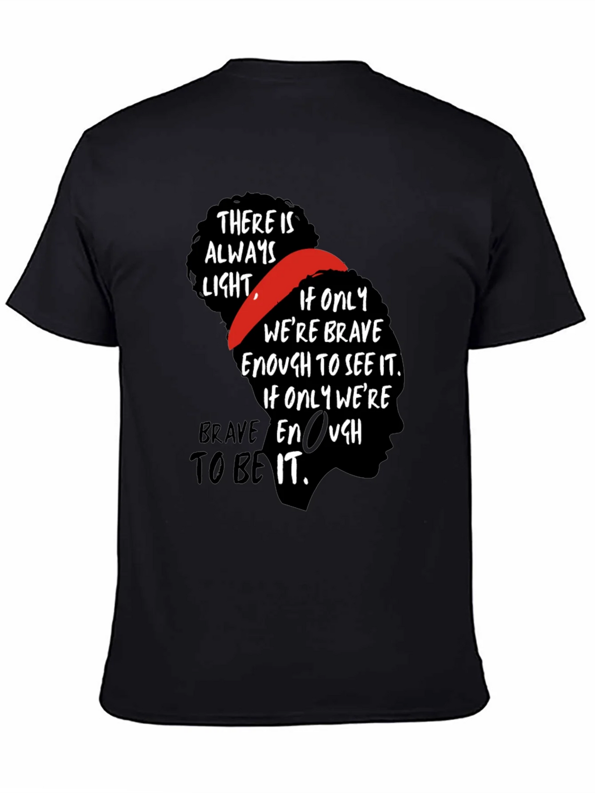 Inspirational Bravery Graphic Tee - Black product image 4