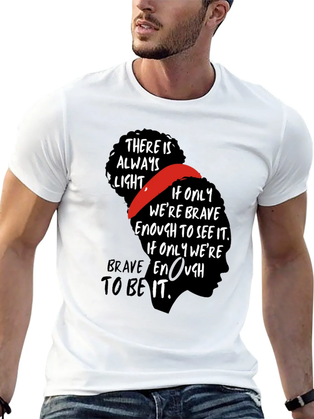 Inspirational Bravery Graphic Tee - Black product image 12