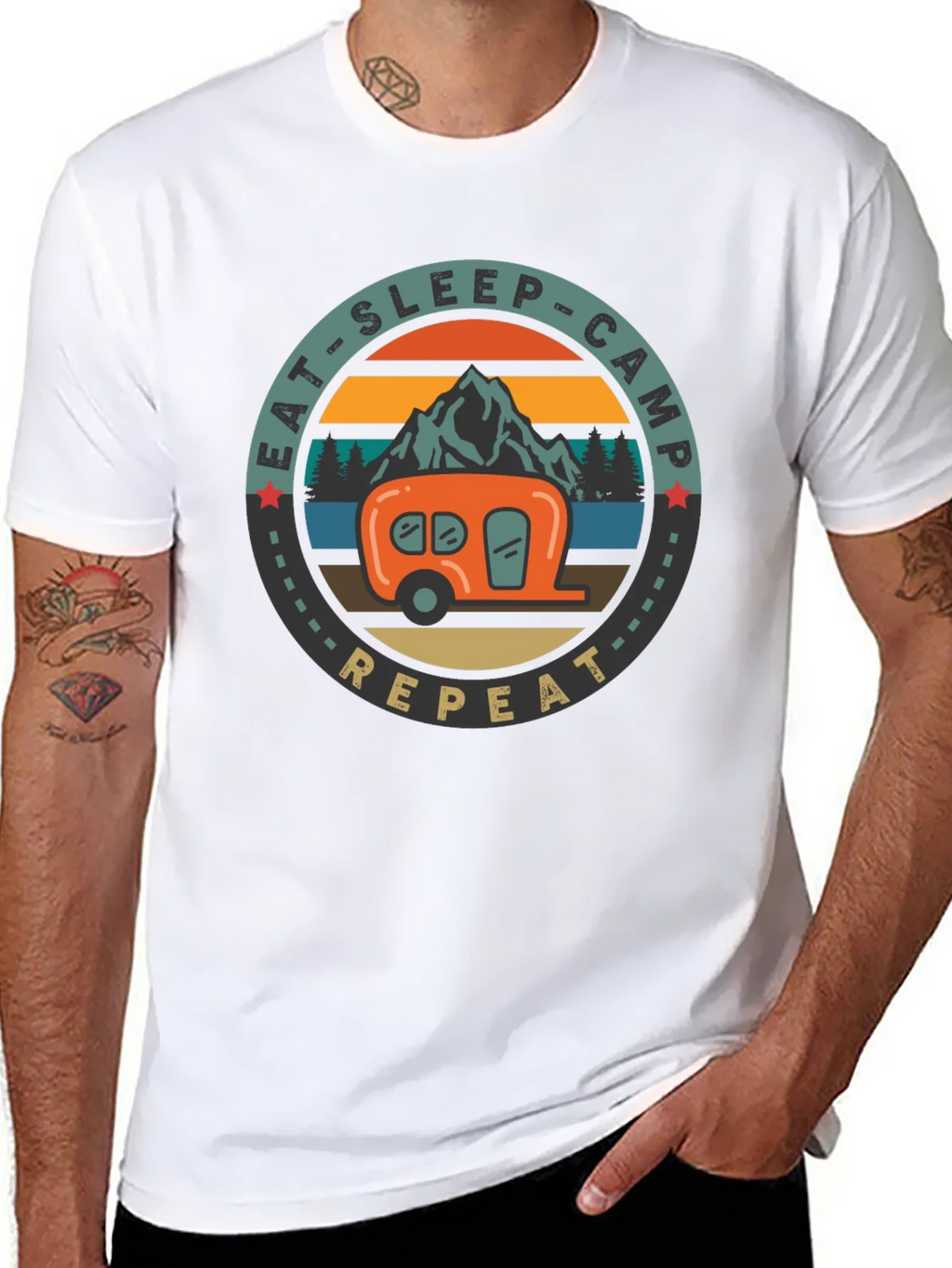 Eat Sleep Camp Repeat T-Shirt product image 6