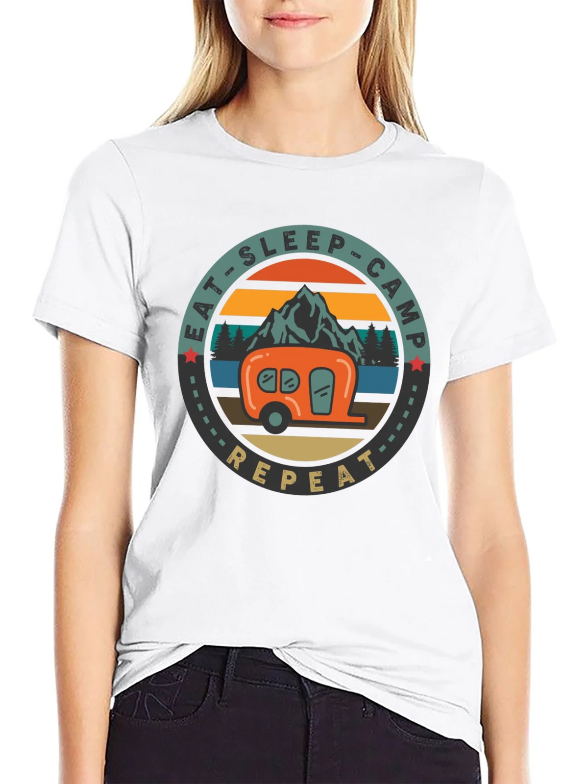 Eat Sleep Camp Repeat T-Shirt product image 7