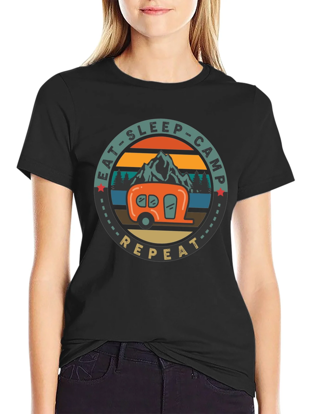 Eat Sleep Camp Repeat T-Shirt product image 2