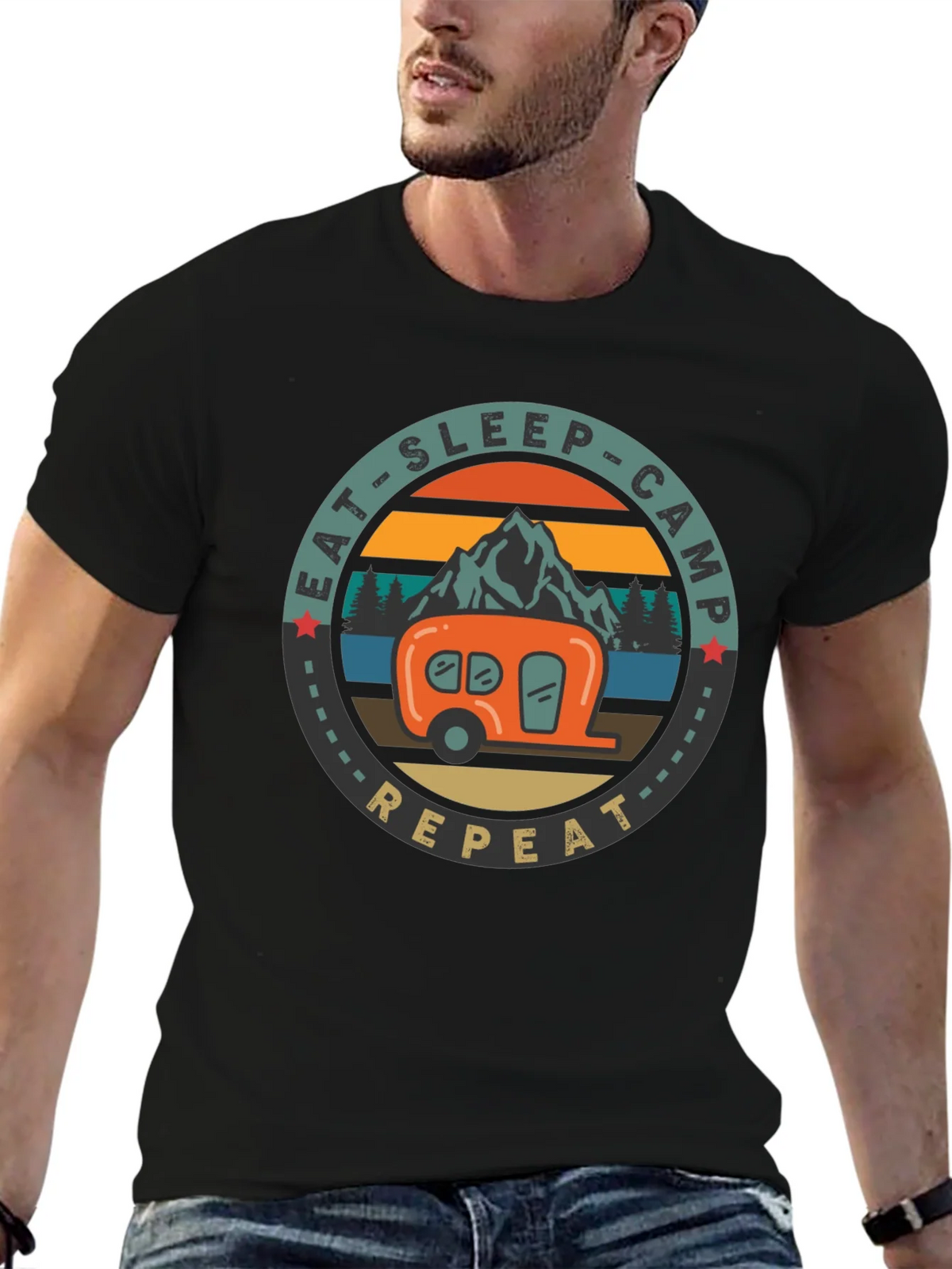 Eat Sleep Camp Repeat T-Shirt product image 5