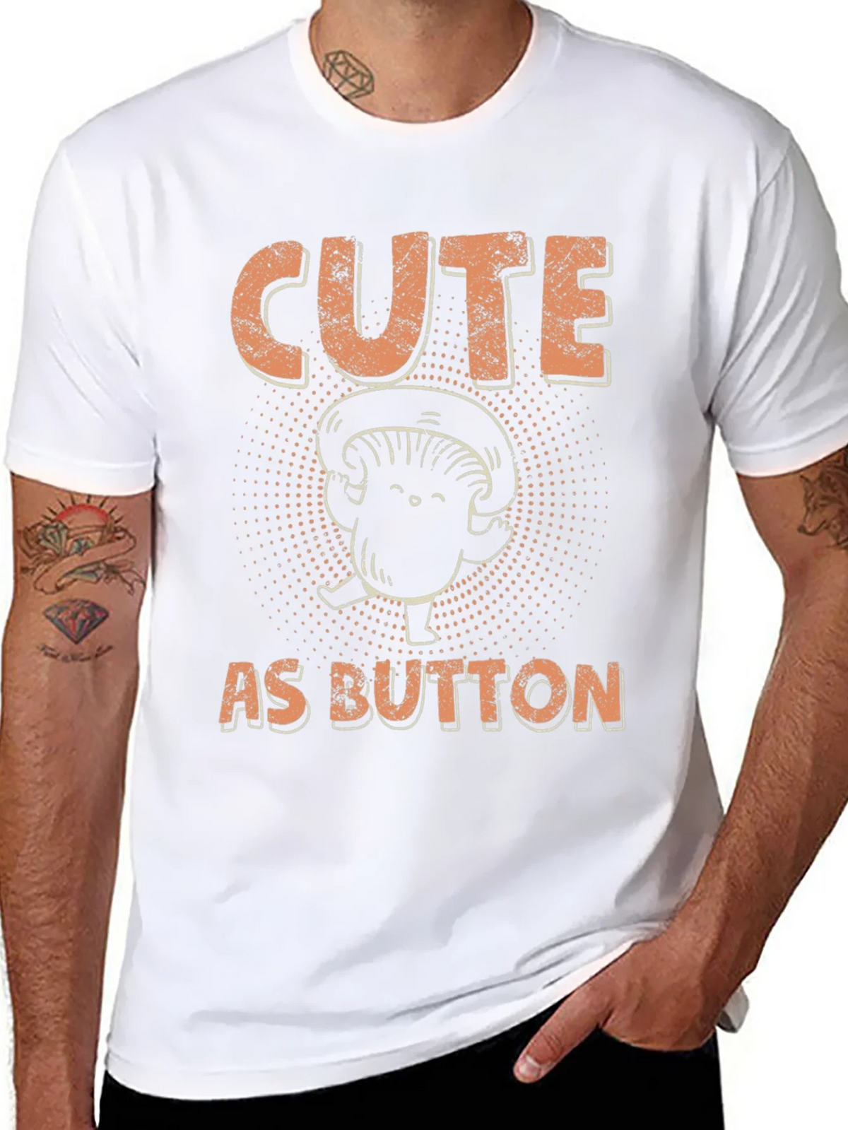 Cute as Button Mushroom Graphic Tee product image 7
