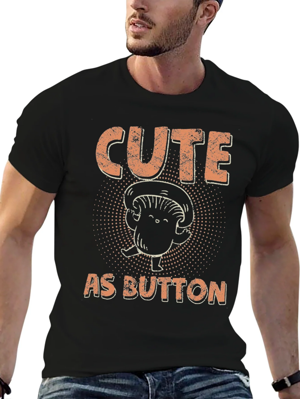 Cute as Button Mushroom Graphic Tee product image 6