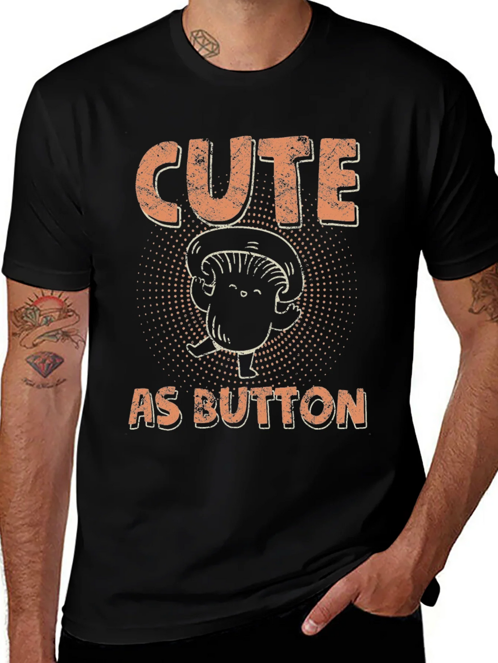 Cute as Button Mushroom Graphic Tee product image 1