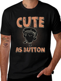 Cute as Button Mushroom Graphic Tee product image 1