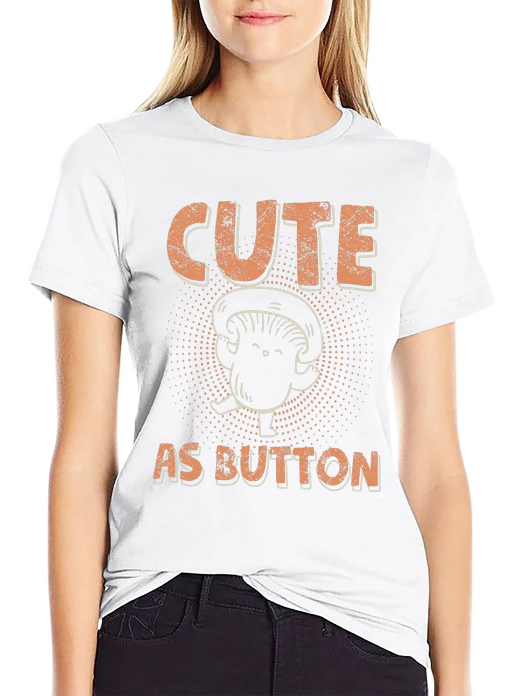 Cute as Button Mushroom Graphic Tee product image 8