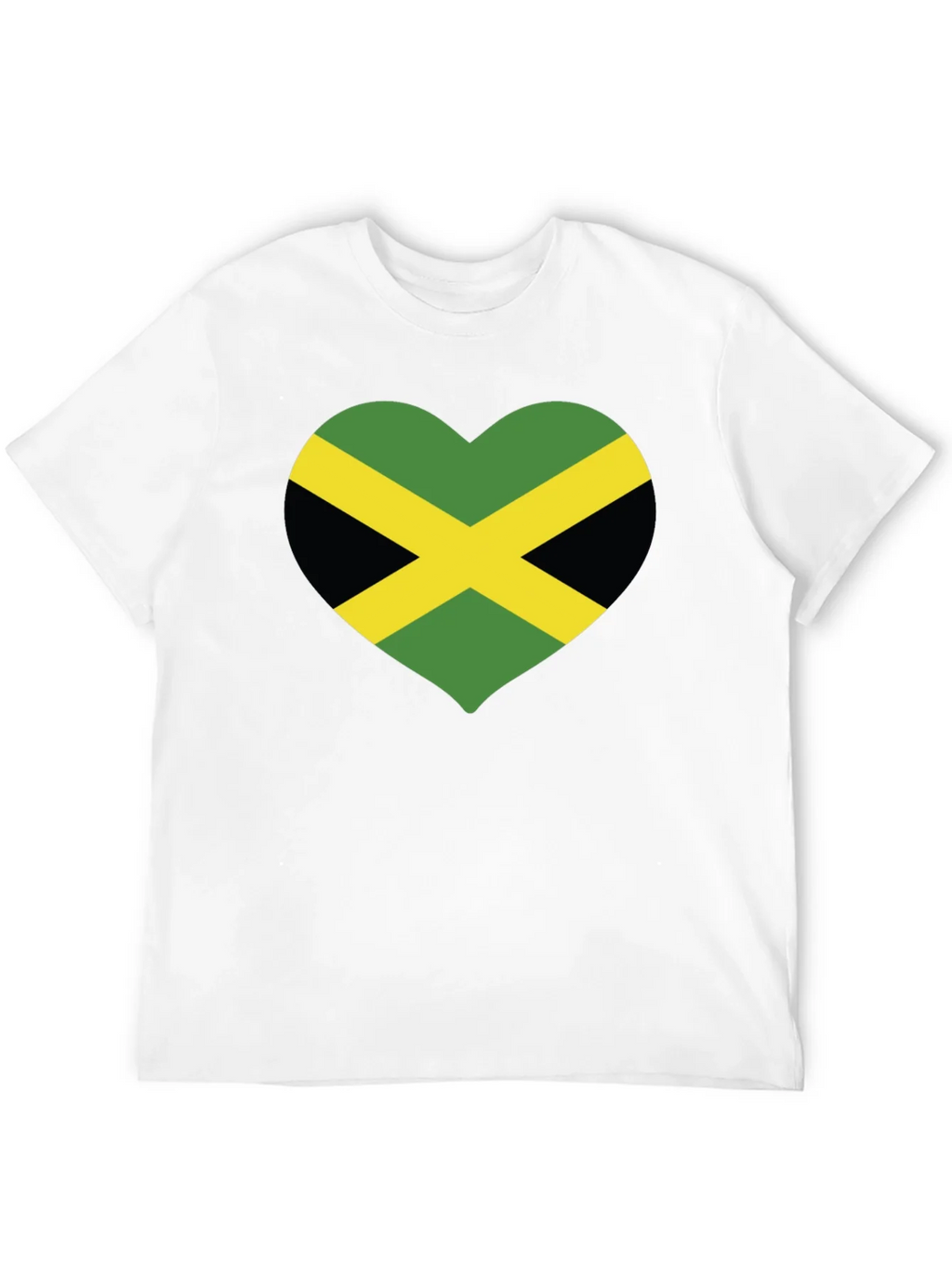 Jamaica Flag Heart T-Shirt - Black product image 11