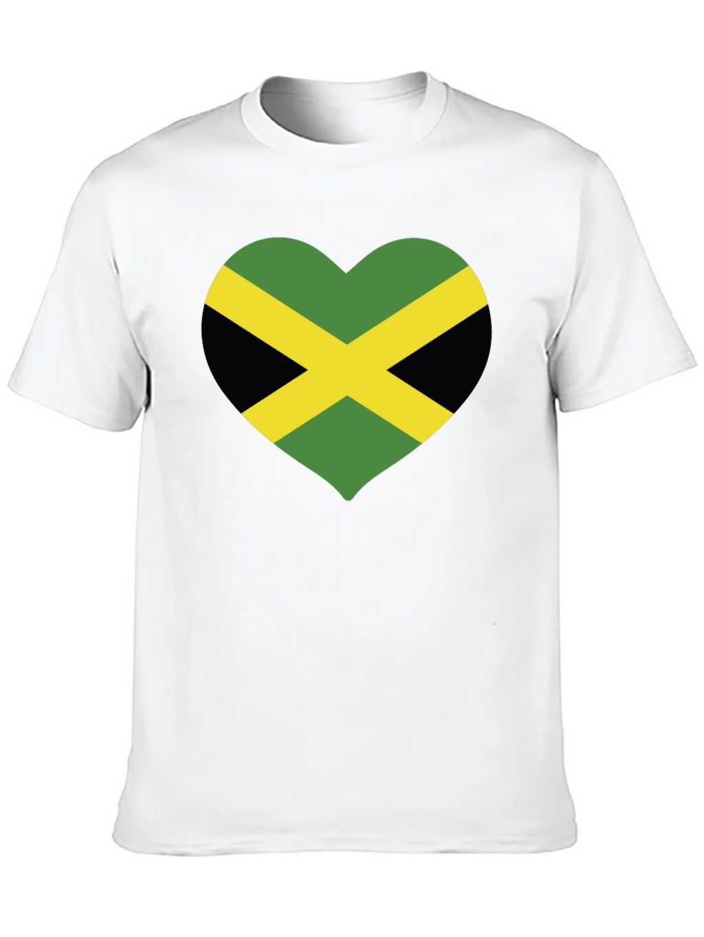 Jamaica Flag Heart T-Shirt - Black product image 9