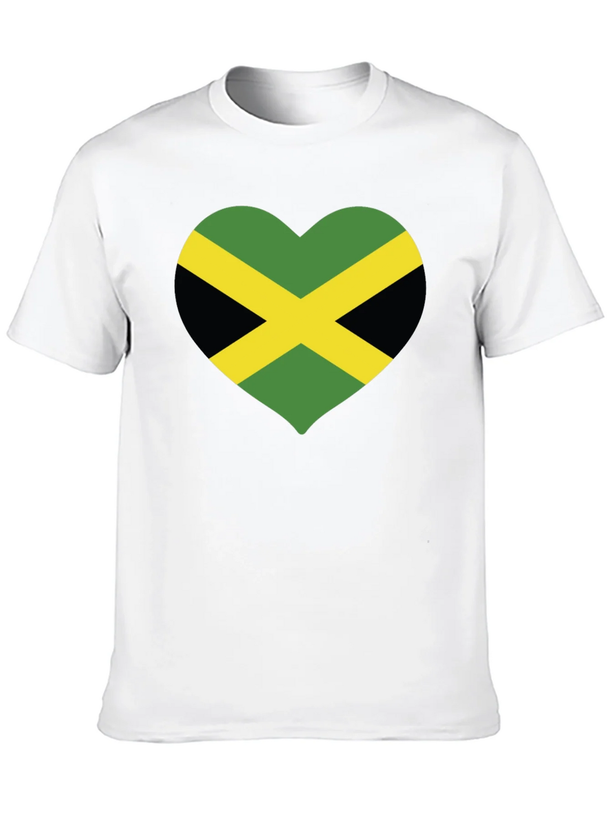 Jamaica Flag Heart T-Shirt - Black product image 9