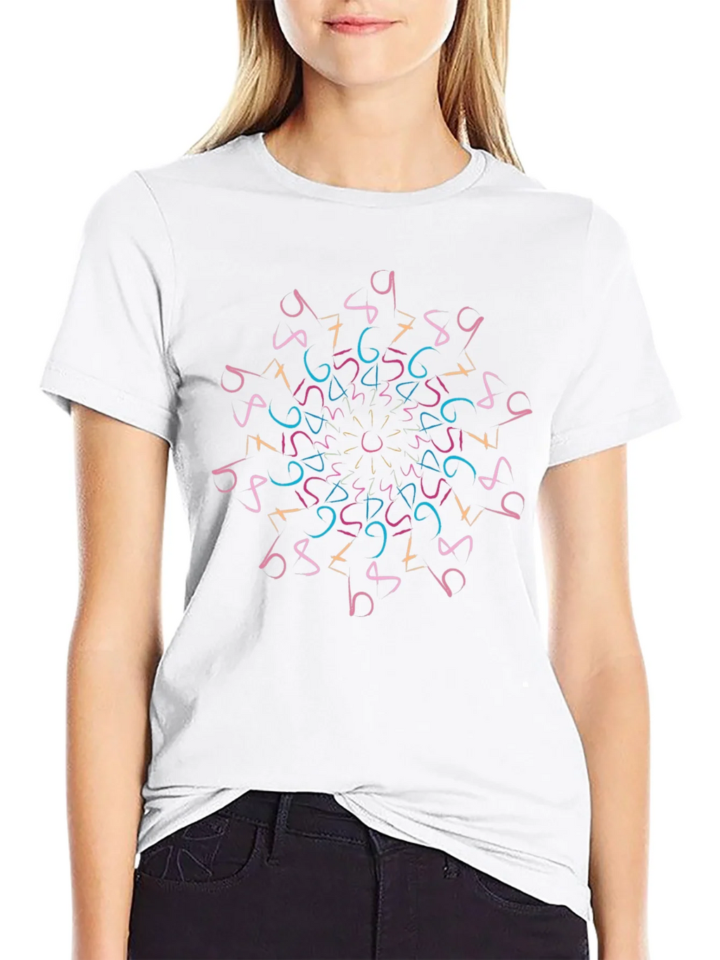 Geometric Numbers Mandala T-Shirt product image 8