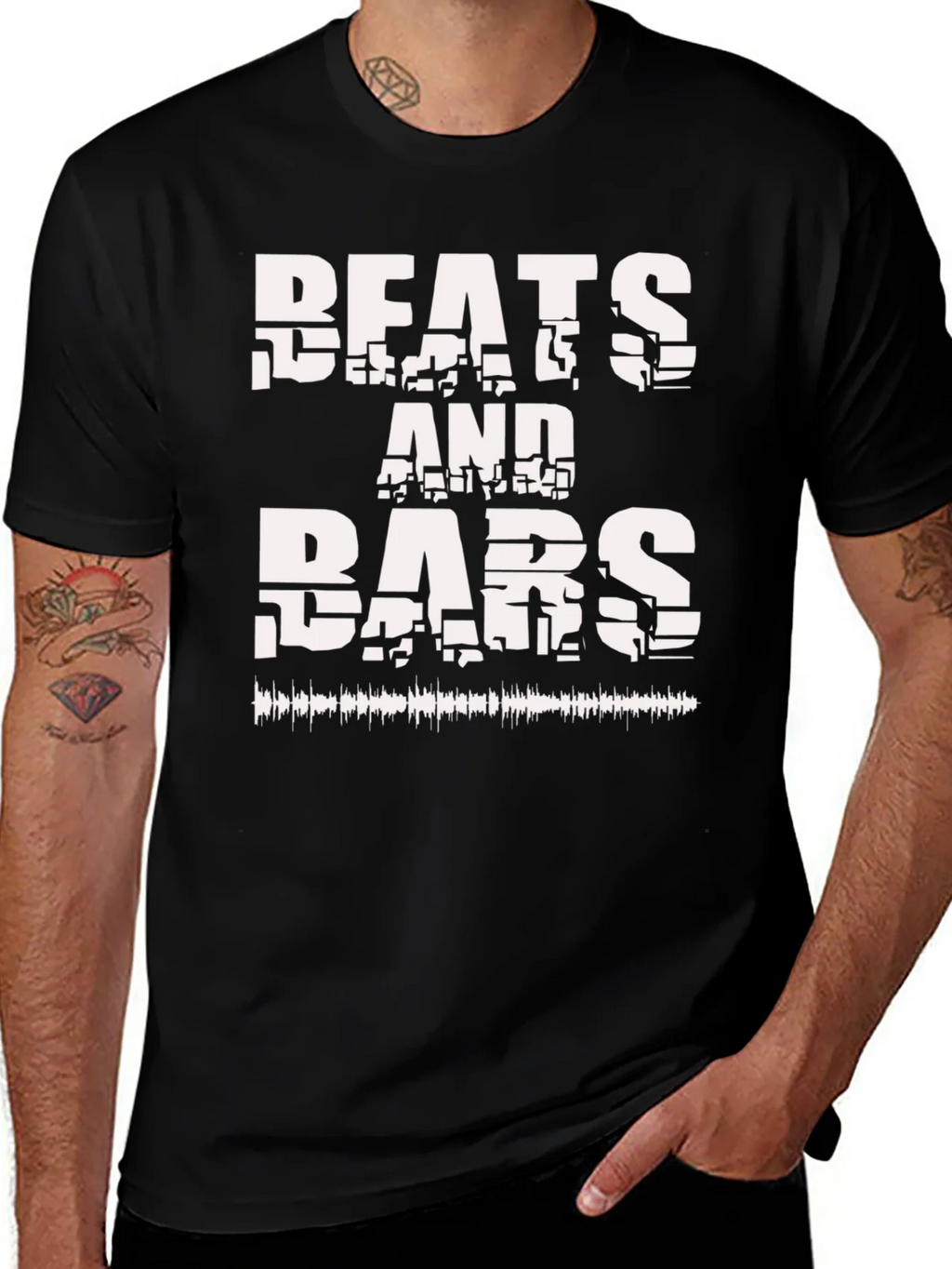 Beats and Bars Graphic Tee - Cool Music Lover T-Shirt product image 1
