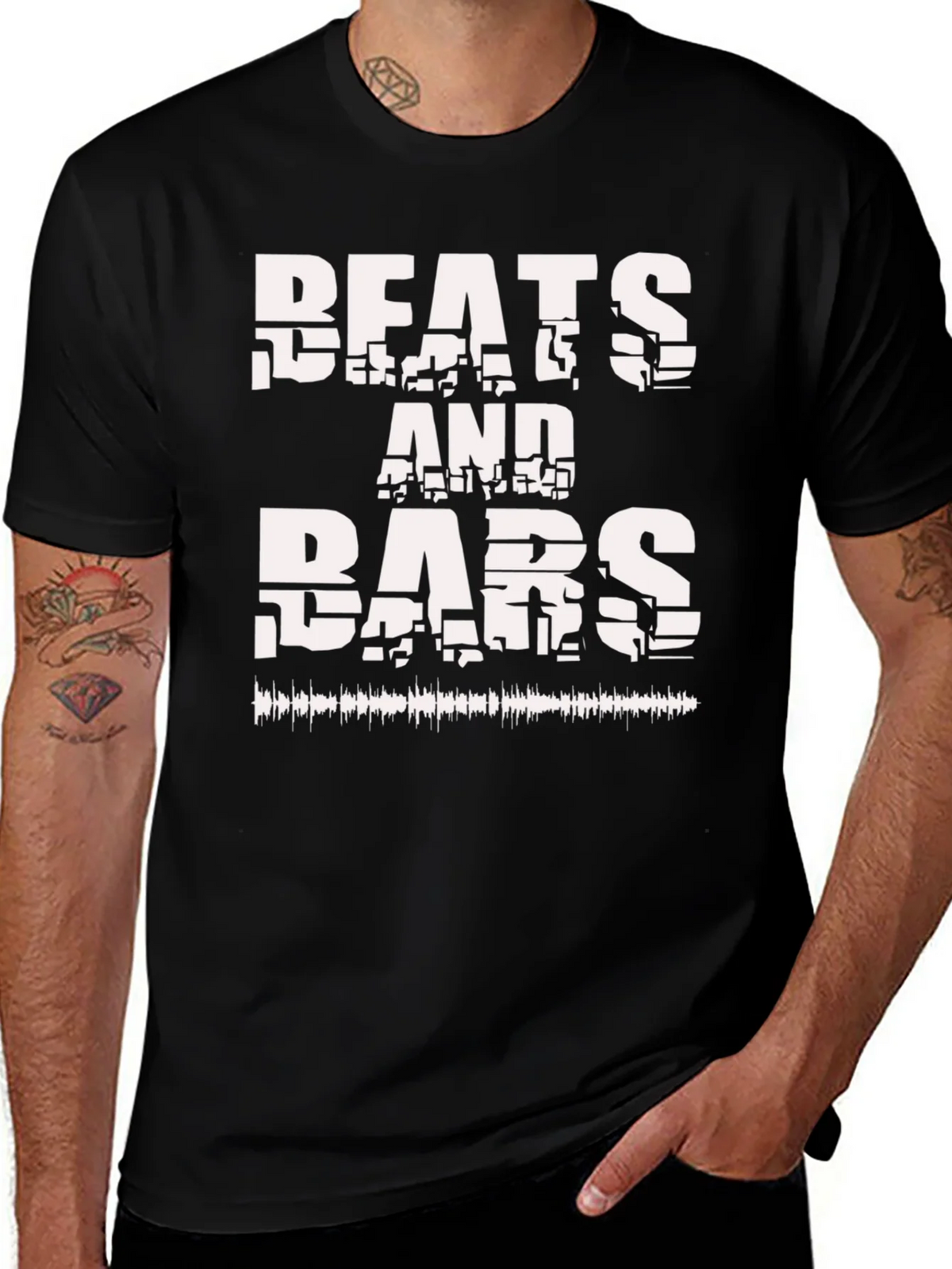 Beats and Bars Graphic Tee - Cool Music Lover T-Shirt product image 1