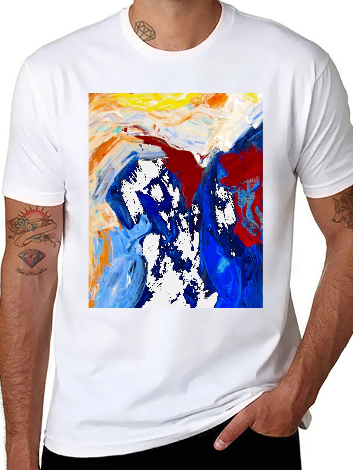 Abstract Art Tee - Bold Colors Modern Design product image 7