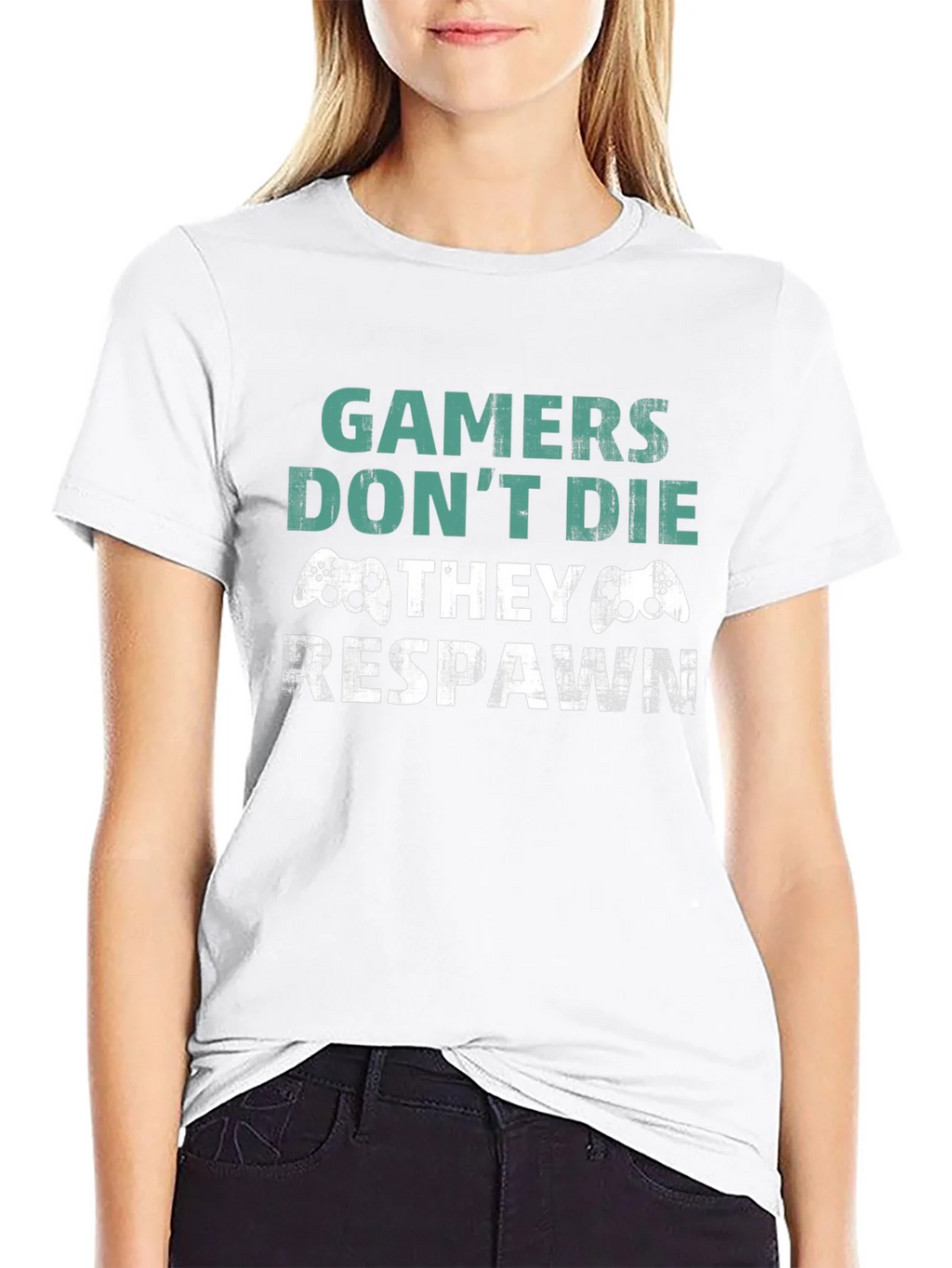 Gamer Respawn Graphic T-Shirt - Black product image 6