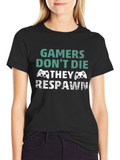 Gamer Respawn Graphic T-Shirt - Black product image 1