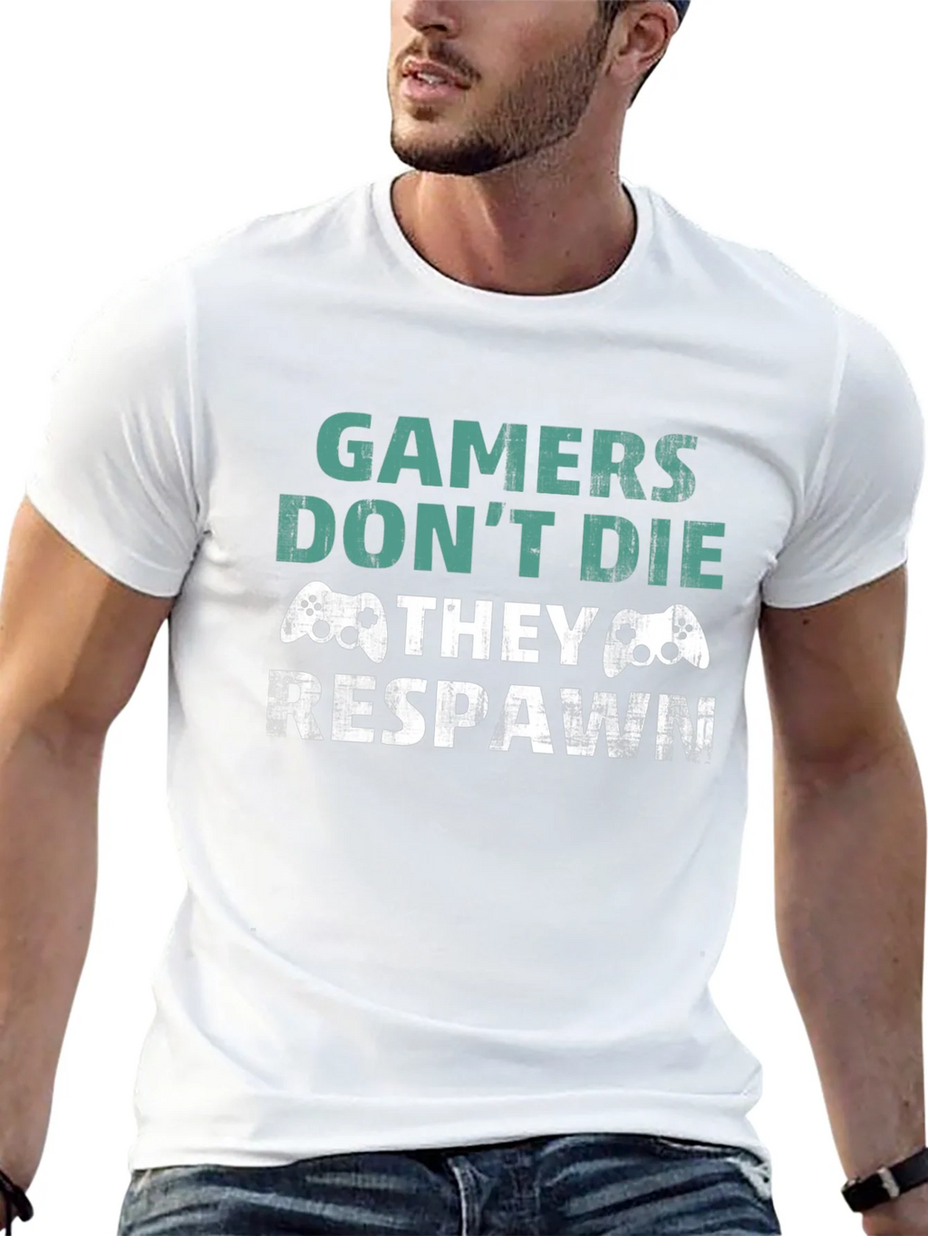 Gamer Respawn Graphic T-Shirt - Black product image 9