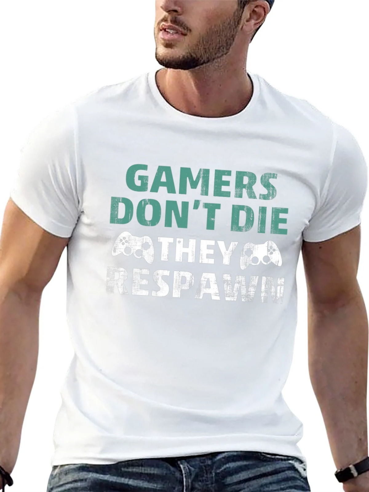 Gamer Respawn Graphic T-Shirt - Black product image 9