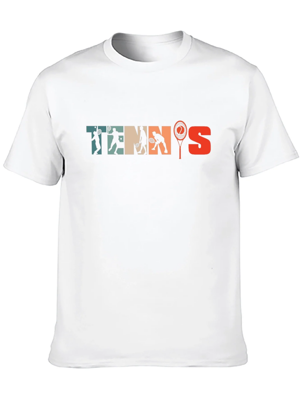 Retro Tennis Graphic Tee - Vintage Style Black T-Shirt product image 9