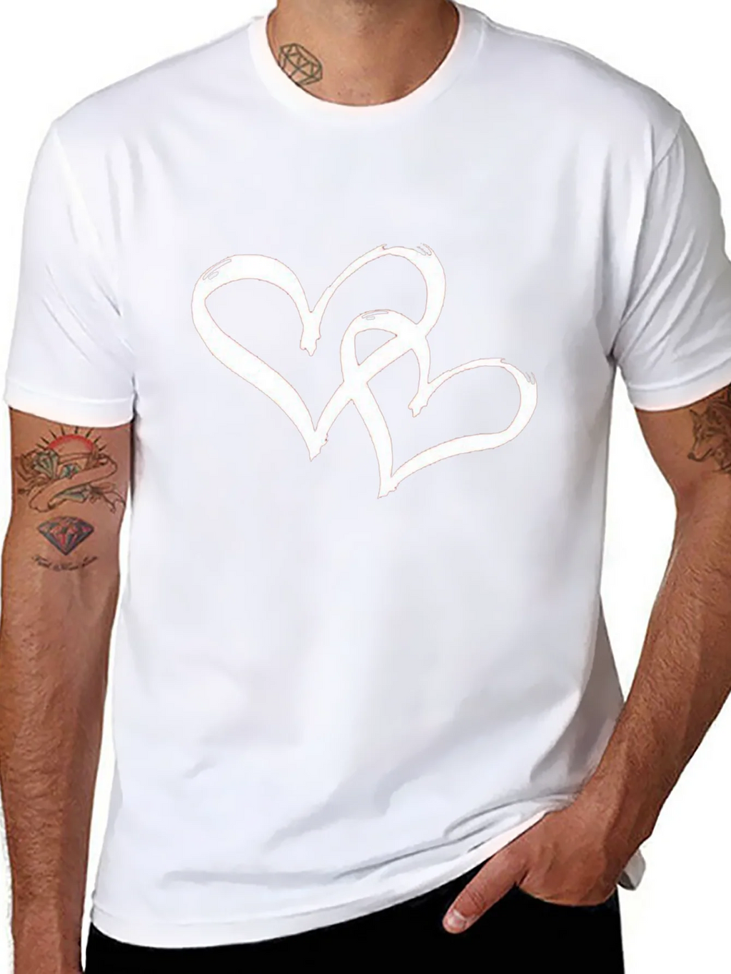 Heart Intertwined Graphic T-Shirt - Black product image 7