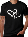 Heart Intertwined Graphic T-Shirt - Black product image 1