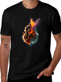 Fiery Guitar Graphic Print T-Shirt product image 1