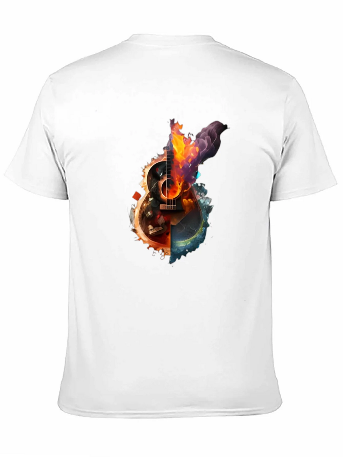 Fiery Guitar Graphic Print T-Shirt product image 10