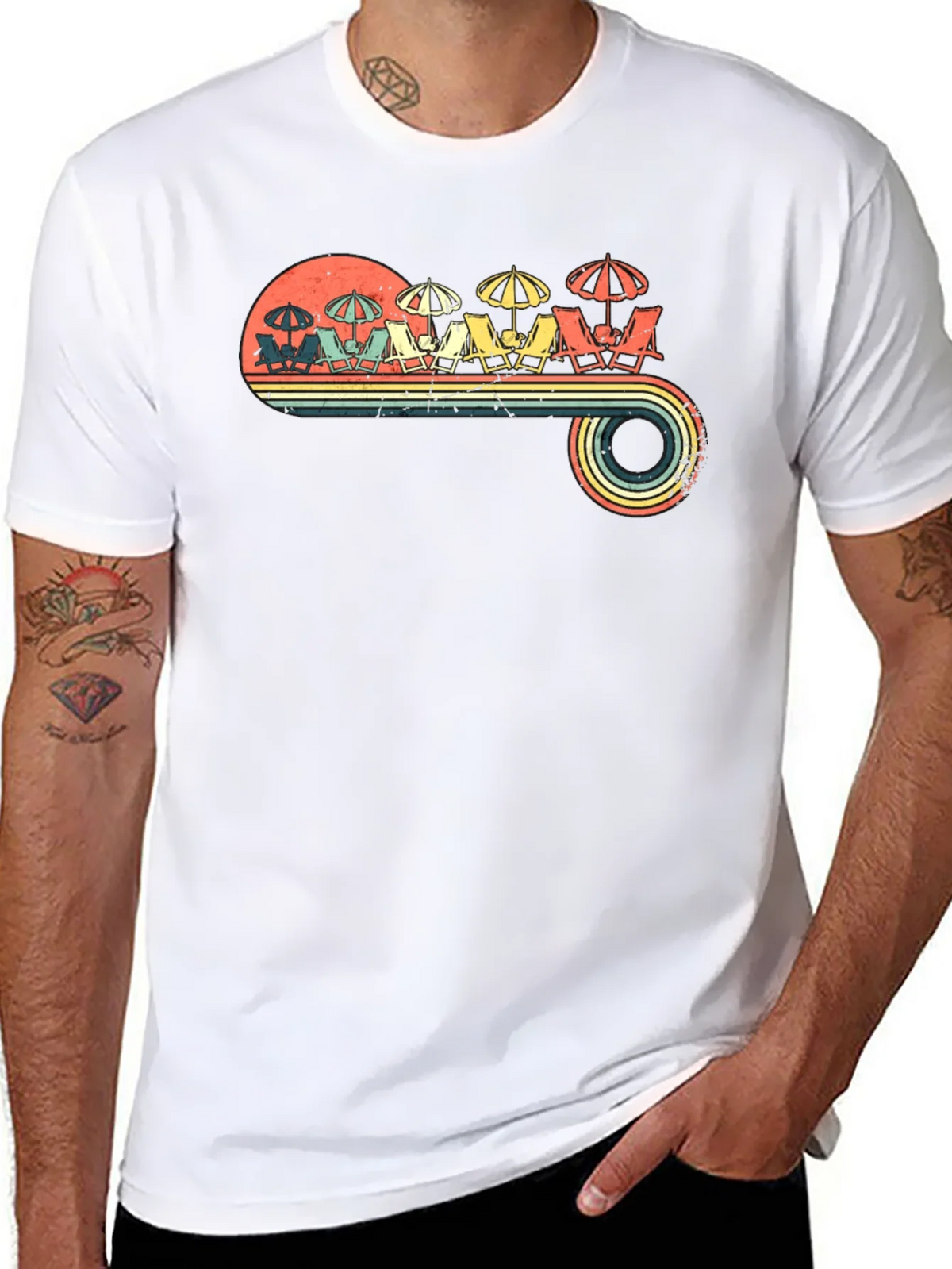 Retro Beach Scene T-Shirt product image 7