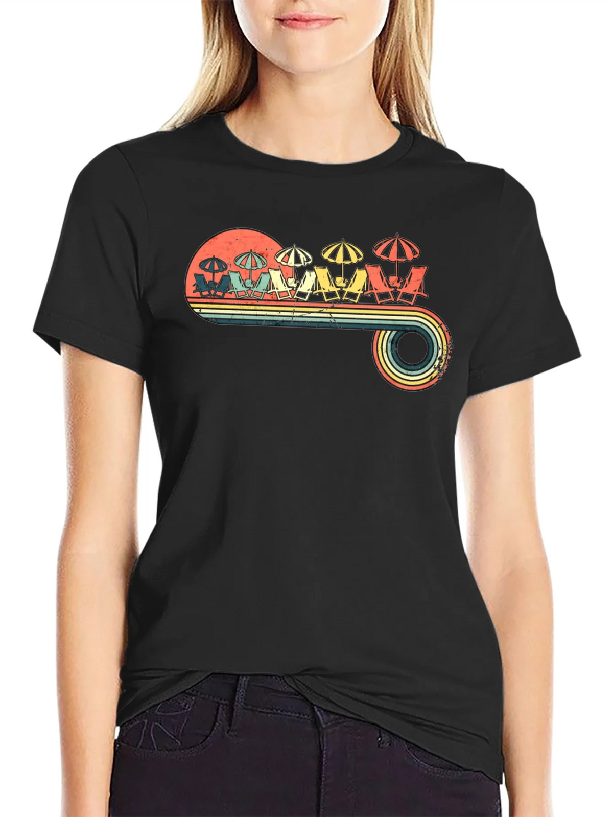 Retro Beach Scene T-Shirt product image 2