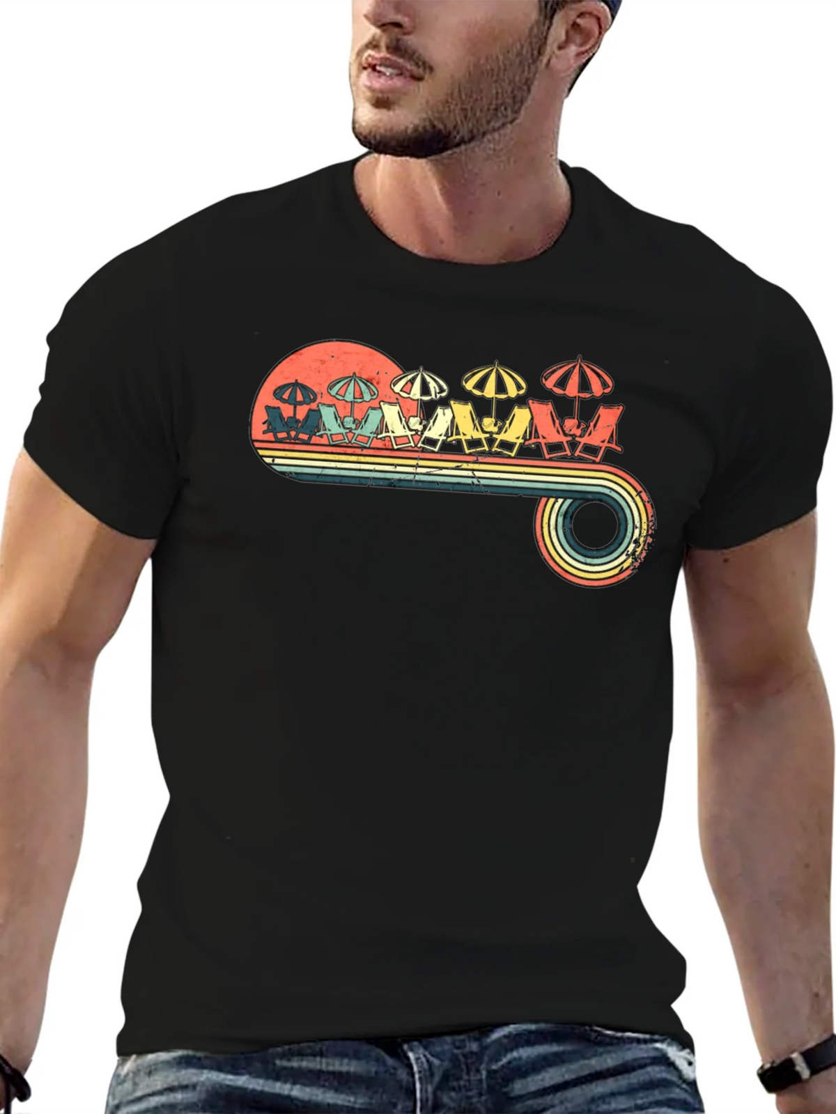Retro Beach Scene T-Shirt product image 6