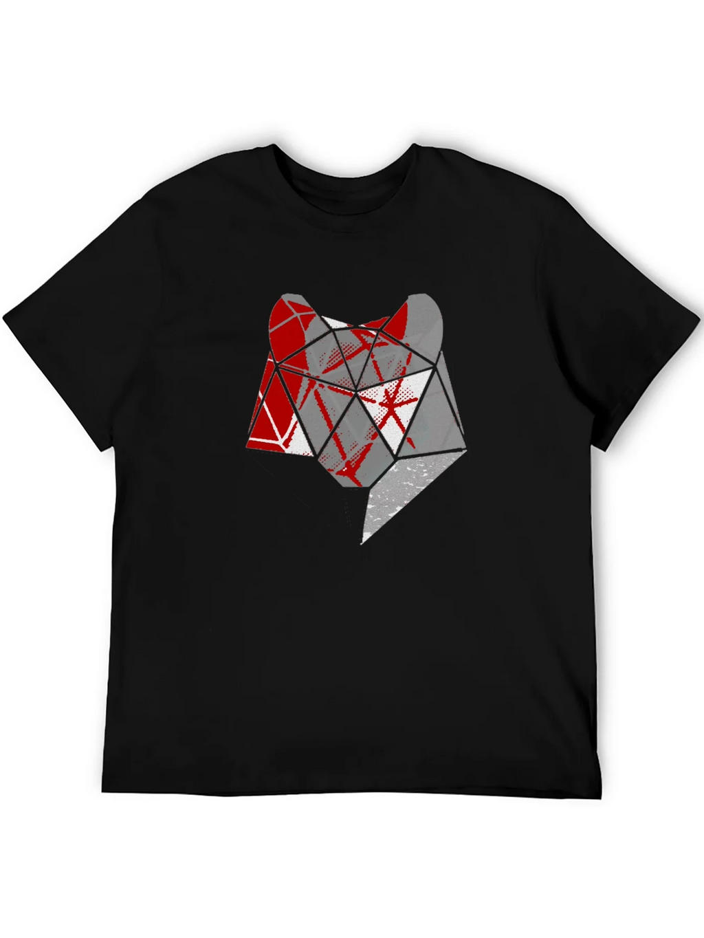 Geometric Wolf Head Graphic Tee product image 5