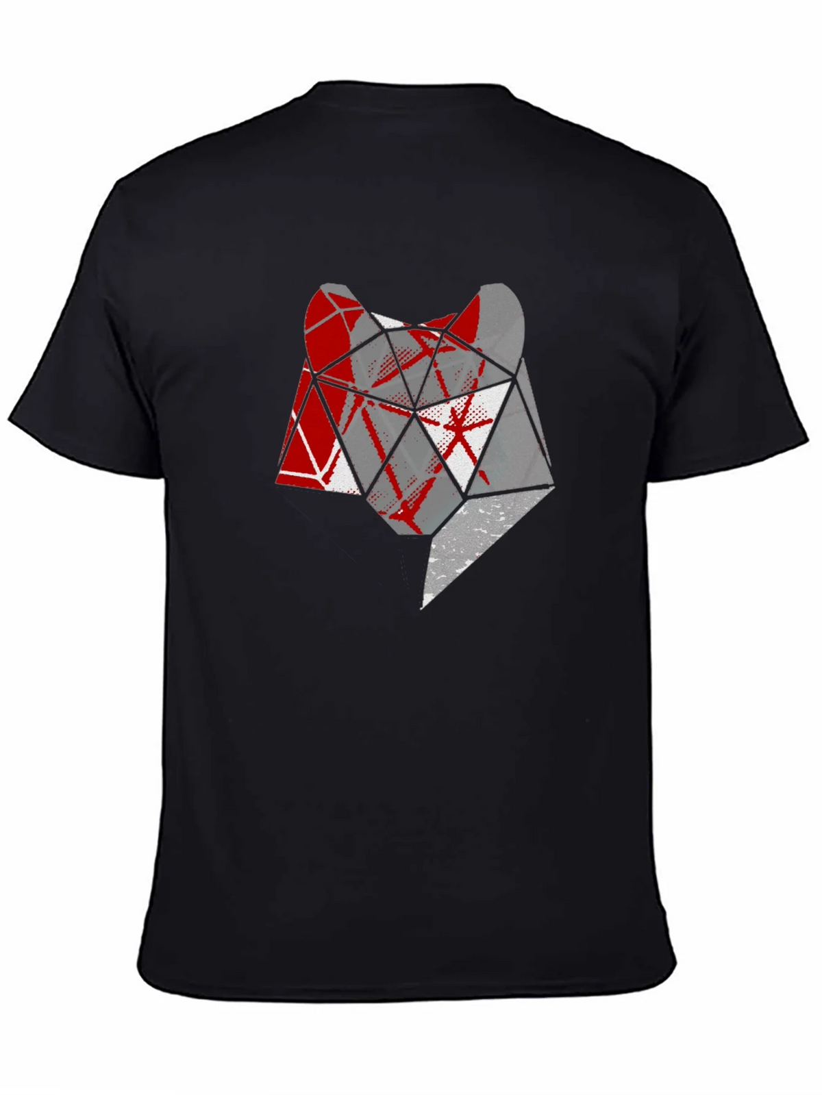 Geometric Wolf Head Graphic Tee product image 4