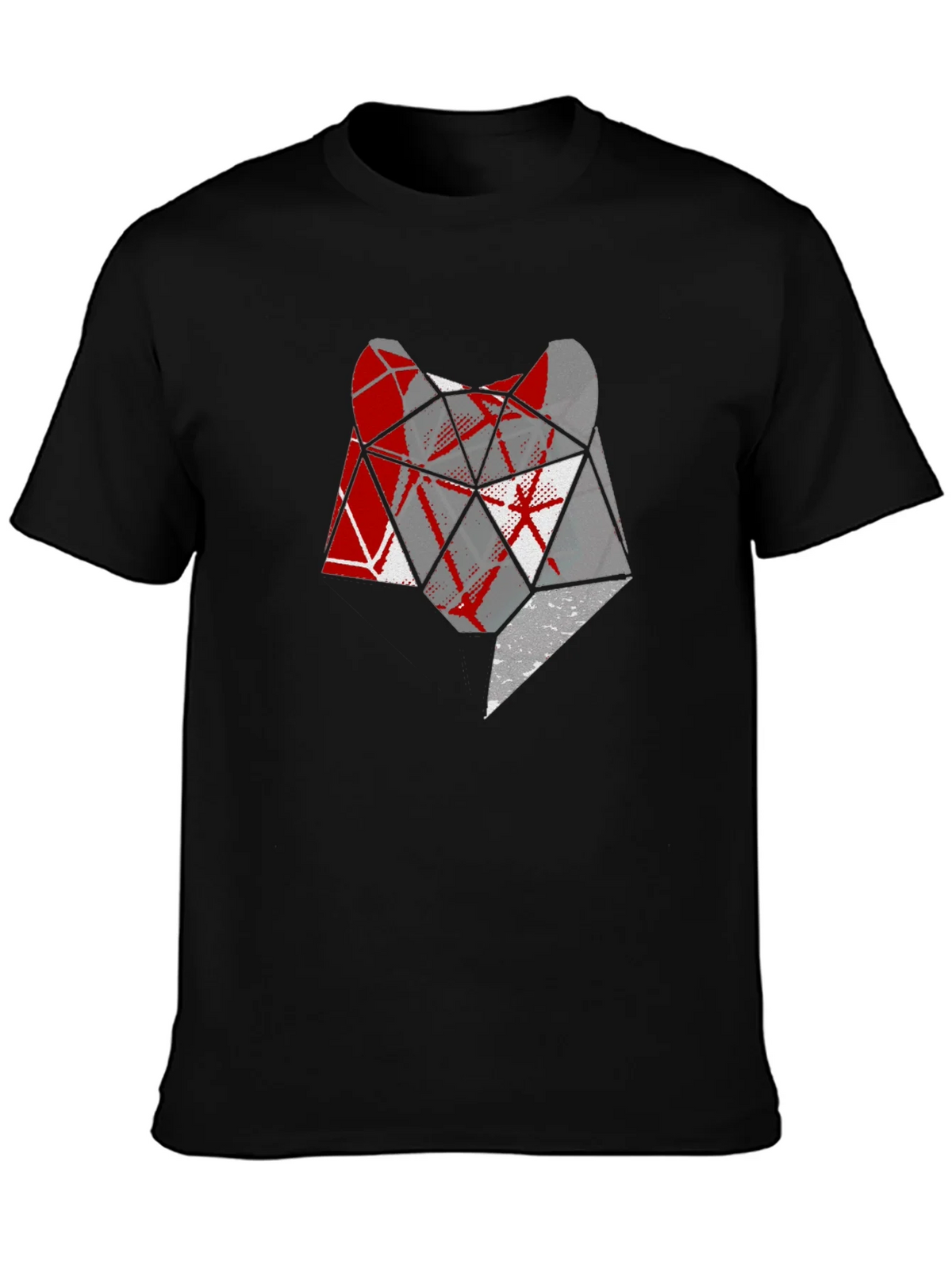 Geometric Wolf Head Graphic Tee product image 3
