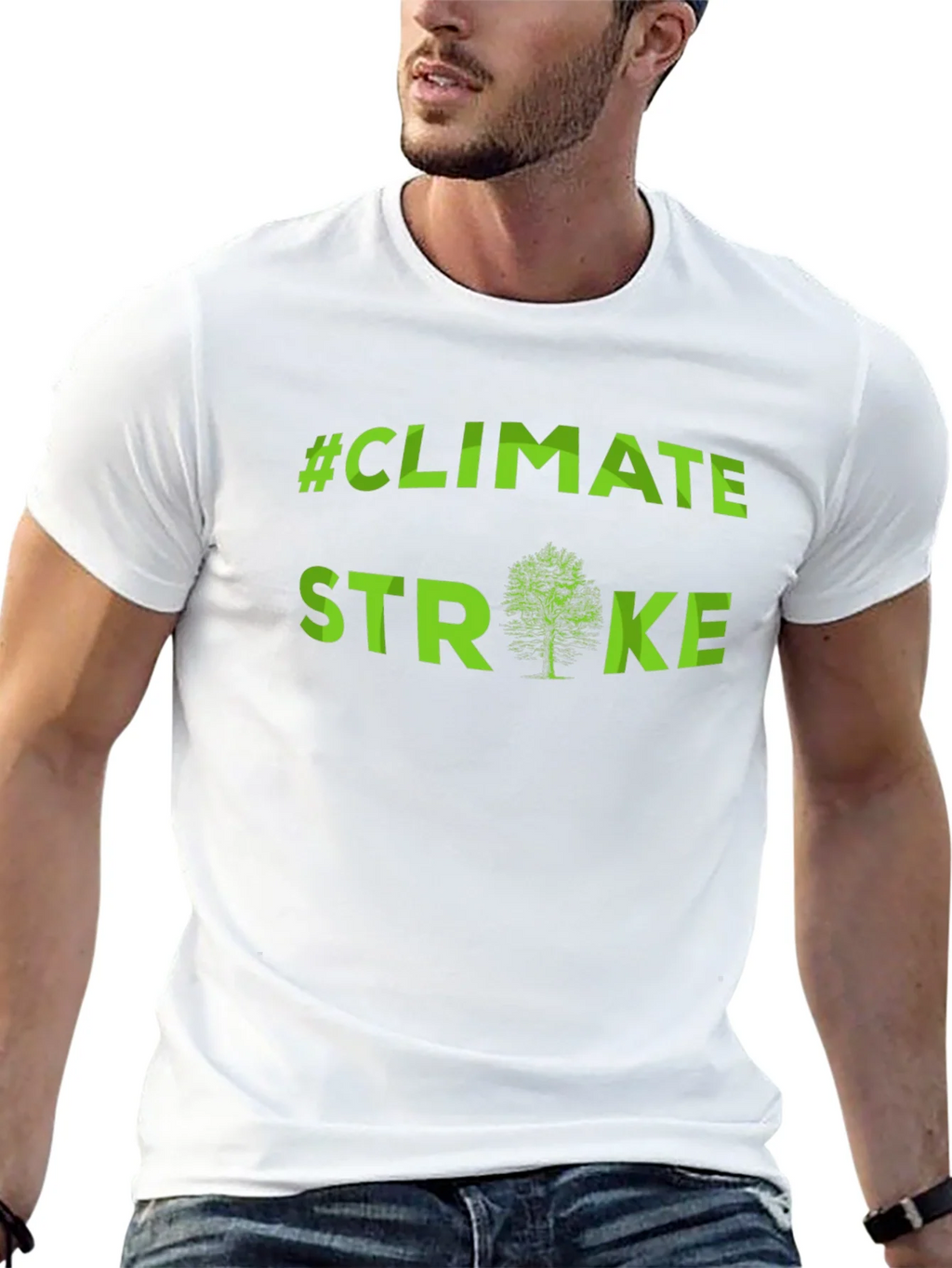 Climate Strike Tree T-Shirt - Green Print product image 6