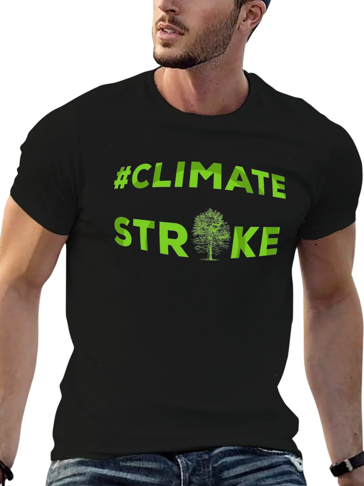Climate Strike Tree T-Shirt - Green Print product image 3