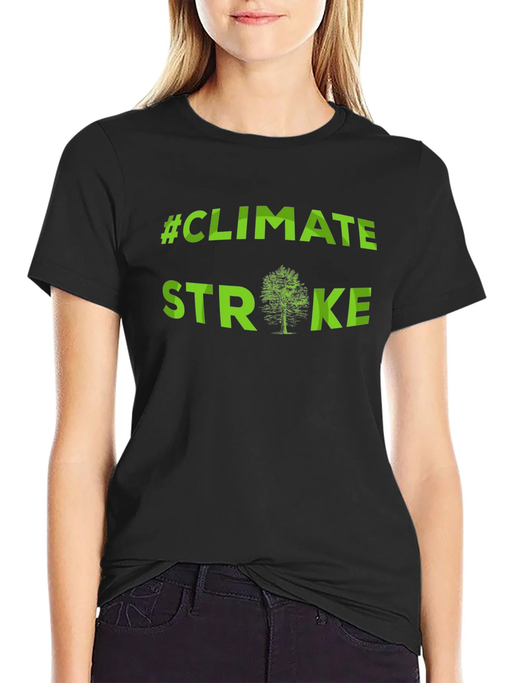 Climate Strike Tree T-Shirt - Green Print product image 1