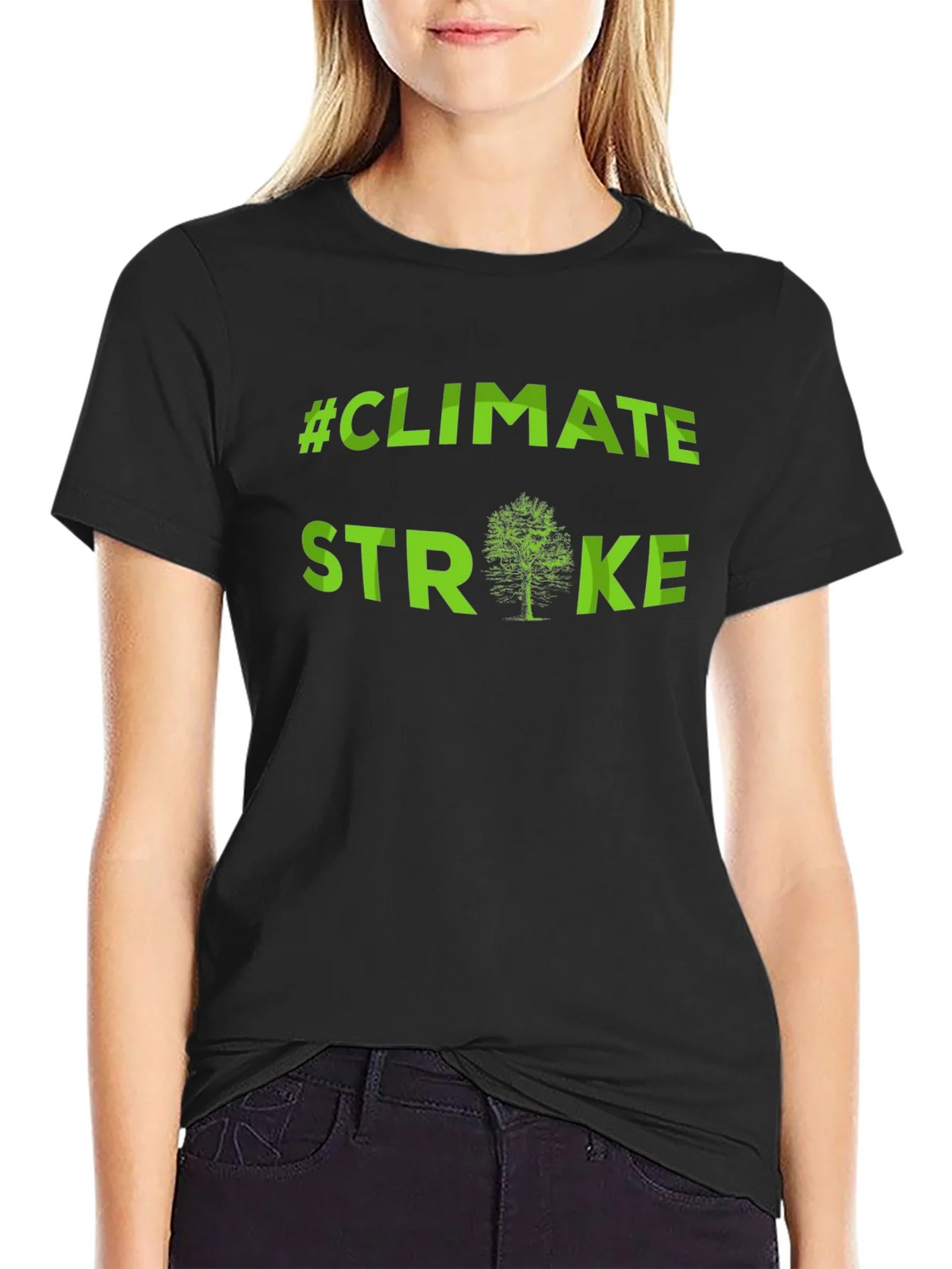 Climate Strike Tree T-Shirt - Green Print product image 1